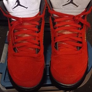 Men's size 13 Air Jordans 5 Retro University Red DD0587-600